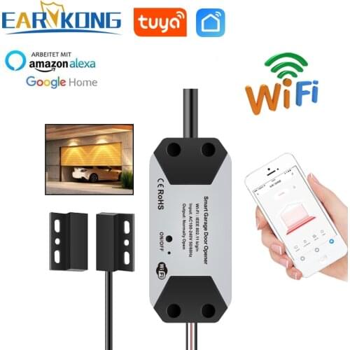 Tuya WiFi Garage Door Opener Smart Gate Door Controllor Compatible Alexa Echo Google Home Smart Life Tuyasmart IOS Android APP