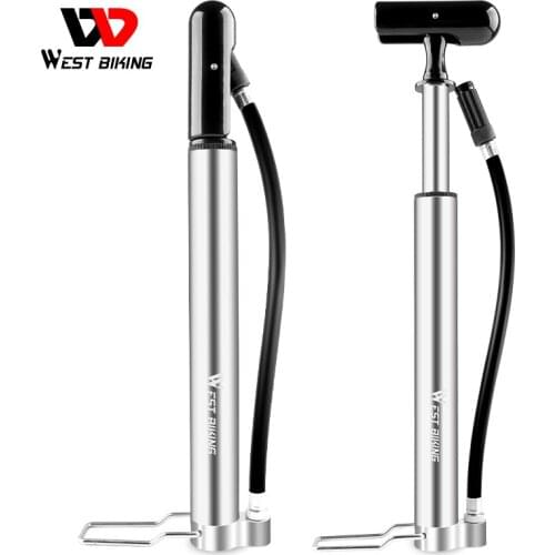 West Biking 120psi High Pressure Bicycle Pump AV/FV Portable Bike Motorcycle Tire Air Pump Bike Inflator Bicycle Accessories