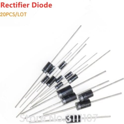 20PCS/LOT Rectifier Diode DO-27 1N54011N5408 1N5404 1N5818 1N5822 UF5408 UF5402