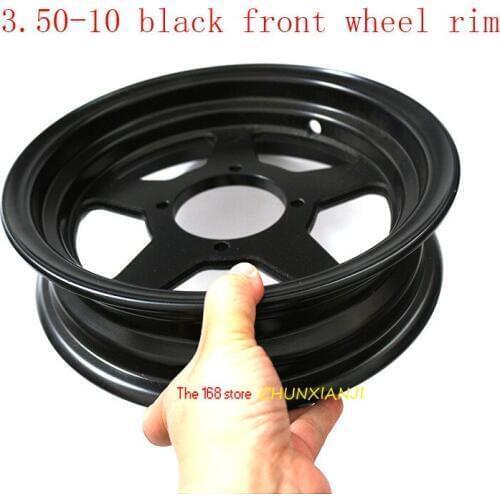 High performance 3.50-10 Scooter electric tire, black round front wheel balance car wheel hub aluminum alloy wheel hub3.50-10