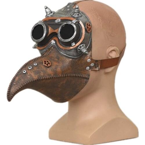 High Quality Bird Beak Latex Mask Steampunk Plague Doctor Halloween Masks Dance Party Carnival Cosplay Props