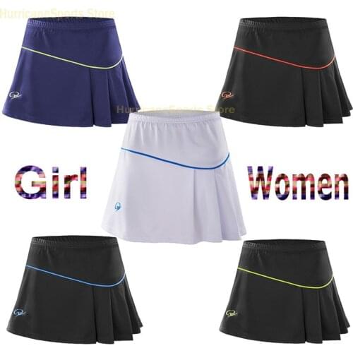 Womens Tennis Skorts skirt,Girls sport Skirts with Safety Shorts,female Running Tennis Skirts,half-length badminton sport skirt