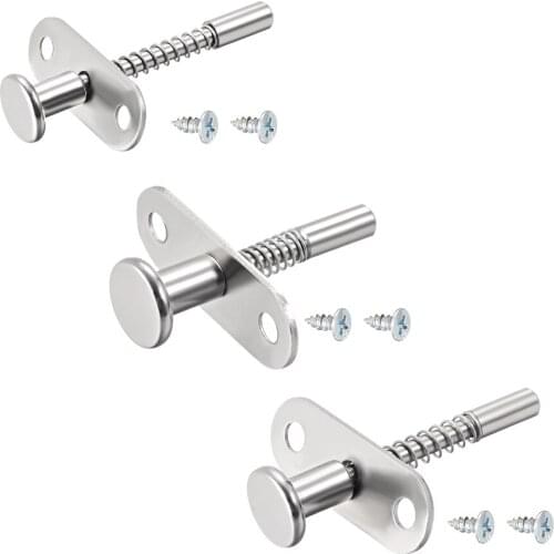 1/2/4pcs Plunger Latches Spring-loaded Stainless Steel 6/7mm Dia Head 6mm Dia Spring 50/60/70mm Total Length