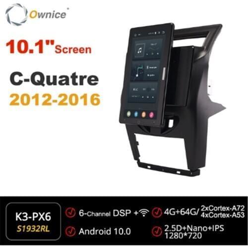 1280*720 Ownice Android 10.0 Car Radio forCitroen C-Quatre 2012-2016 Auto Multimedia Video Audio head Unit 10.1" IPS Rotatable