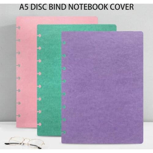 2 Sheet Color A5 Discbound Binding Cover Mushroom Hole Notebook Shell Cover DIY Assembly Notebook Bind Cover 360 Degree Foldable