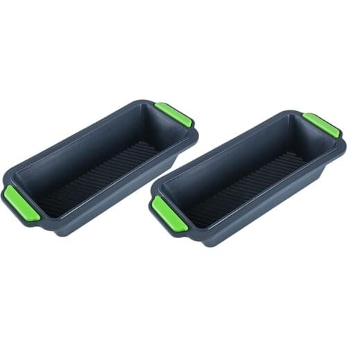 2 Set Of Silicone Loaf Tin - Non-Stick Great For Home Baking Bread, Cake Or Pies