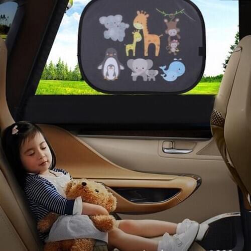 2Pcs / Set Car Side Window Sunshade Cartoon Patterned Car Sun Shades Protector Foldable Car Cover For Baby Child Kids Car Stylin