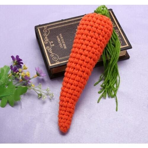 25cm Newborn Baby Photography Props Infant Crochet Knitting Carrot Photo Props Toddler Knitted Carota costumes match Radish Toys