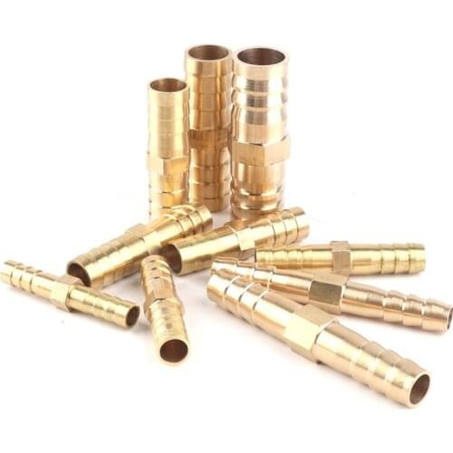 3pcs/lot Copper Pagoda Connector Brass Straight Hose Pipe Fitting Equal Barb Gas Copper Barbed Coupler Connector Adapter