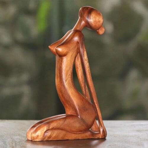 5 Styles Abstract Art Ceramic Yoga Poses Figurine Porcelain Lady Figure Statue Home Yoga Studio Decor Ornament Dropshipping