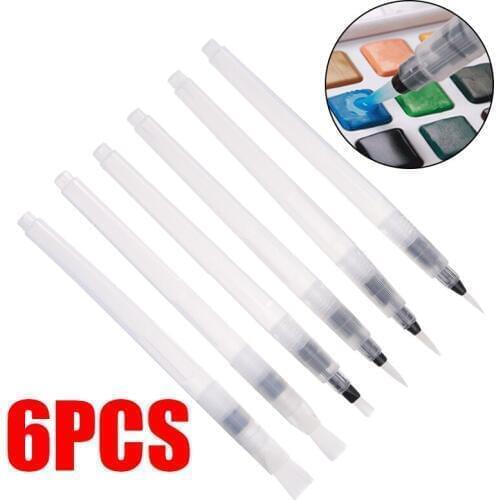 6pcs/Set New Ink Pen for Pilot Water Brush Calligraphy Painting Tool Set Beginner Painting Drawing Art Supplies
