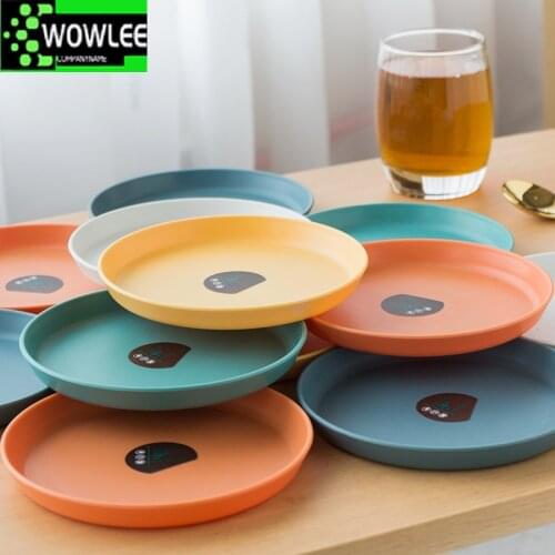 8pcs/Set Wheat Straw Circular Shaped Small Plate Food Snack Dish Bowl Sauce Plate Seasoning Dish Kitchen Tool High Quality