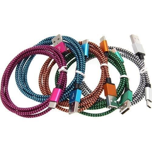 Aluminium Snake pattern Fabric Type-C micro 5pin 8pin usb cable Date Sync Charger Cable for Iphone 8 7 Sumsung cheap 200pcs/lot