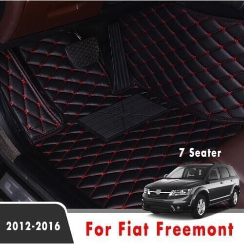 Car Floor Mats For Fiat Freemont 2016 2015 2014 2013 2012 7 Seater Leather Carpets Custom Styling Car Accessories Interior Cover