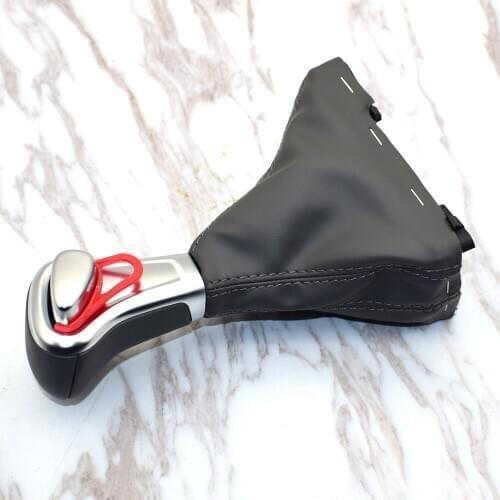 Car Leather Chrome GEAR Shift Knob shift knobs FOR AUDI A6 A7 A3 A4 A5 A6 c6 Q5 2009 2010 2011 2012 2014 4G1 713 139 R