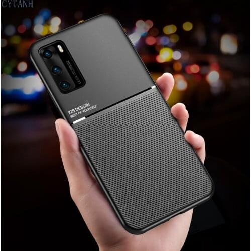 Car Magnetic Holder Case For Huawei P40 ANA-AN00 ANA-TN00 ANA-NX9 ANA-LX4 Soft Silicone Shockproof Coque Cover For Huawei P40