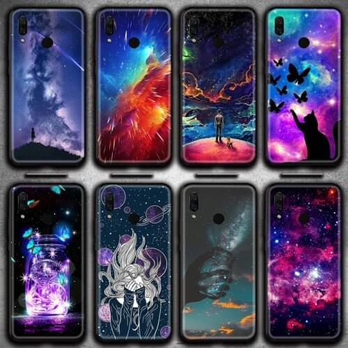 Colorful space for galaxy universe Phone Case Huawei Y6P Y8S Y8P Y5II Y5 Y6 2019 P Smart Prime Pro