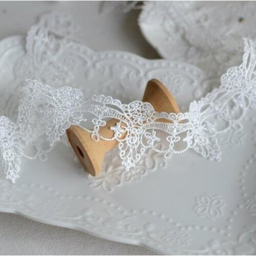 5 Meter Orange Pink Oliva Green Exquisite Embroidered Water Soluble Lace Trimmings for Sewing Dress Garment Accessories