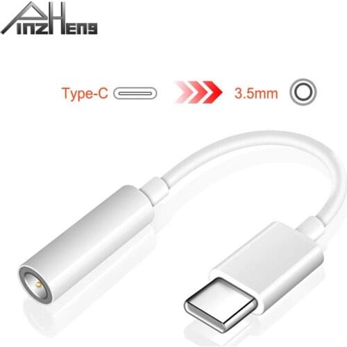 PINZHENG Type C To 3.5mm Jack Earphone Cable Headphone Adapter For Xiaomi Mi 6 Huawei Mate 20 Type-C 3.5 AUX USB C Audio Cable