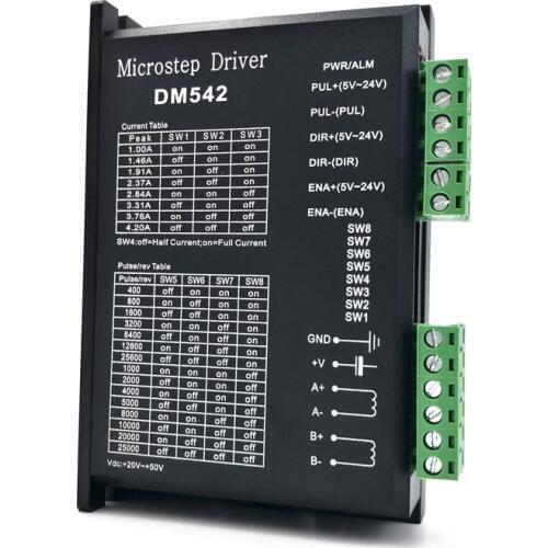 DM542 Stepper Motor Controller For 57 86 Series 2-phase Stepper Motor Driver 18-48 VDC Nema17 Nema23