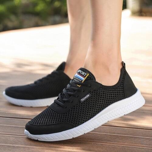 Men Casual Shoes Sneakers Breathable Mesh Ultralight Comfortable Outdoor Walking Footwear Men Lace Up Flats Big Sizes JKM8