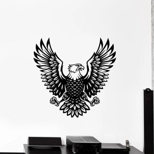 Cool Eagle Wall Decal Flying Birds Air Tribal Vinyl Window Glass Stickers Bedroom Man Cave Bar Interior Decor Animal Mural S1363