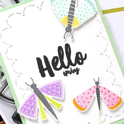 Flying Dragonflies Clear Stamps for DIY Scrapbooking DIY Craft Making Fun Decoration Transparent Stempels New Silicone Seal