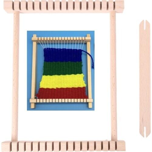 Mini Wooden Loom Knitting Machine Weaving Craft DIY Wool Knitted Handcraft Tool 54DC