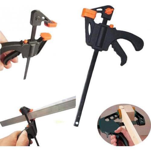 Quick Ratchet Wrench Release Speed Squeeze Wood Working Work Bar Clamp Clip Kit Spreader Gadget Tool DIY Hand 4\6\12\18 Inch