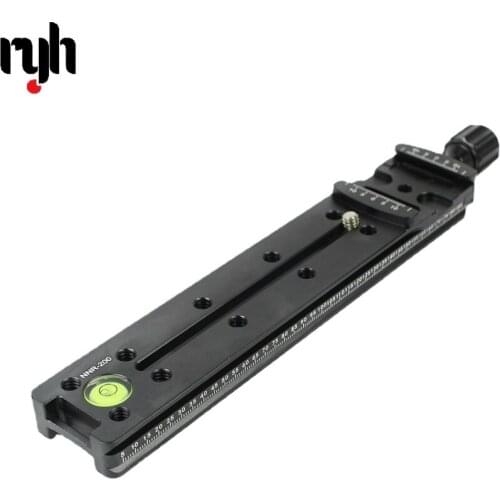 GloryStar NNR-200 Multifunctional Long Cclamping Plate 200mm Nodal Slide Tripod Rail Quick Release Plate Aluminum metal Camera