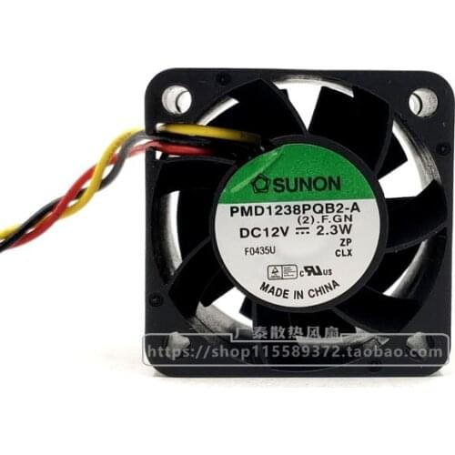 New Original SUNON PMD1238PQB2-A .F.GN (2) DC12V 2.3W 38*38*28MM Speed double ball cooling fan