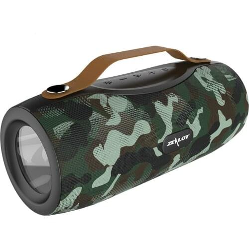 2021 New S29 Portable Bluetooth Speaker FM Radio Outdoor Bass Wireless Speaker+Power Bank+Flashlight,Support TF Card,Pen Drive