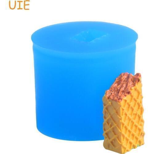 QYL084U Chocolate Saltine Crackers Silicone Mould 25mm Silicone Chocolate Mold Polymer Clay Molds Fake Sweet Mold