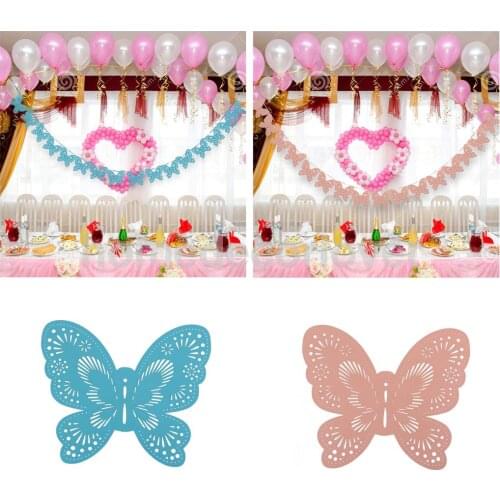 Wedding Party Decoration Butterfly Iridescent Paper Garland Banner