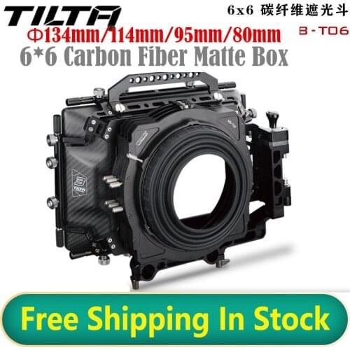 TILTA MB-T06 6*6 Carbon Fiber Matte Box (Swing-Away) With 19mm Rod Adaptor for RED ARRI ALEX Mini Camera Cage Rig