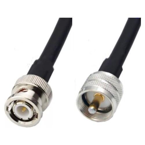 UHF PL259 Male To BNC Male connector 5D-FB 50-5 Coaxial RF Adapter Jumper Cable 50ohm