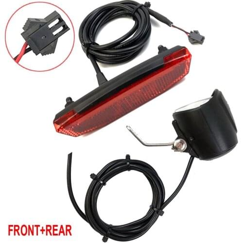 Electric Bike Front And Rear Light Set 12V-60V LED Ebike Headlight Taillight Waterproof Cycling Electric Bicycle Parts Accessory