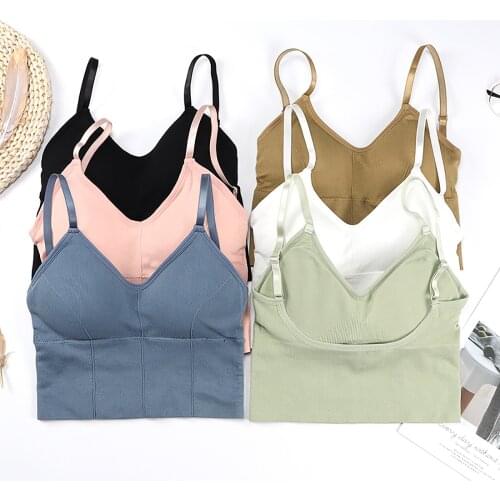 Womens Underwear Sexy Solid Sling Bra Underwear Wrapped Chest No Steel Ring Sports Vest Underwear Crop Top Tank Streetwear