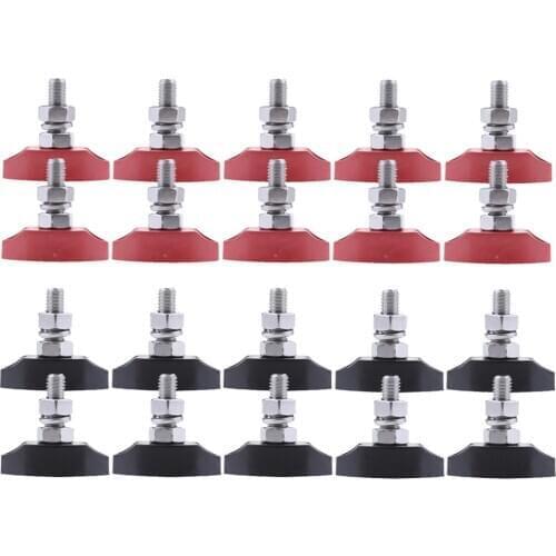 10pcs Marine Supply BusBar – Post Power Distribution Block – Black & Red