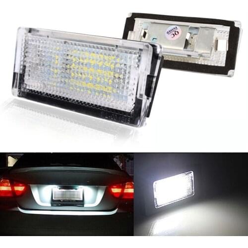 2 Pieces Auto Tail Light Led License Plate Light Led Canbus White LED Bulbs for BMW 3 Series E46 4D 1998-2003 Car Accessories