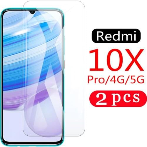 2Pcs for xiaomi redmi 10X pro tempered glass phone screen protector protective film for xiaomi redmi 10X on the glass smartphone
