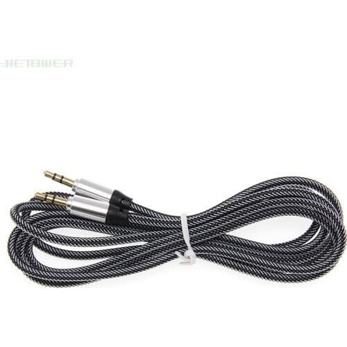 300pcs 3.5 Jack Aux Cable 3.5mm Car fishnet Audio Cable 1.8M Gold Plated jack male to male speaker cables for Headphone Speaker