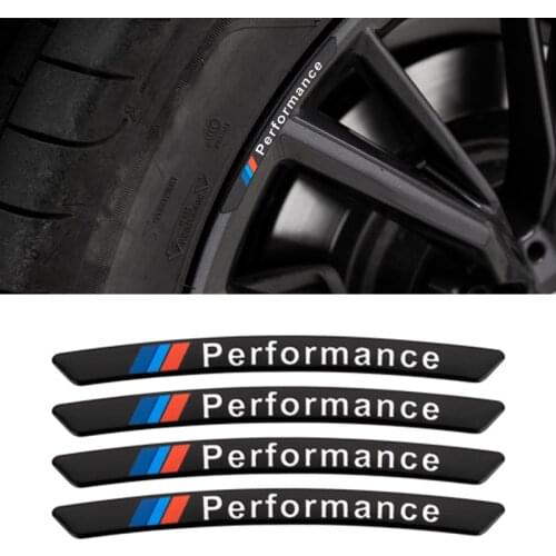 4Pcs M Power Performance Aluminium Alloy Car Wheel Hub Sticker For BMW E46 E90 E60 F10 E39 F30 E36 F20 E87 E90 E70 E91 E30 G30