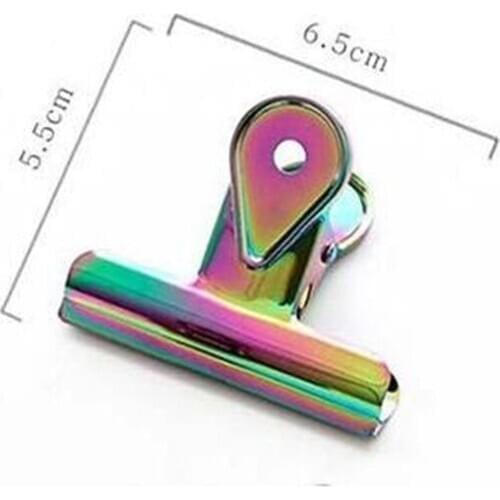 Free Shipping (6pcs/lot) 65mm Water drop Clips Bulldog clip stainless steel paper clip Office supply metal bill clip