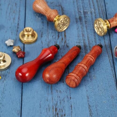 Retro Wax Sealing Stamp Wood Handle Grip Wedding Post Seal Stamping Art Craft Ancient Decorative Wax Seal Stamp Handle