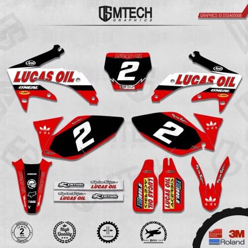 DSMTECH Customized Team Graphics Backgrounds Decals 3M Custom Stickers For 2005 2006 2007 2008 CRF450R 008