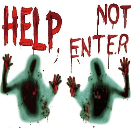 Haunted House Giant Bloody Eerie Wall Door Car Window Poster Halloween Party Suppliers Do Not Enter halloween Decoration