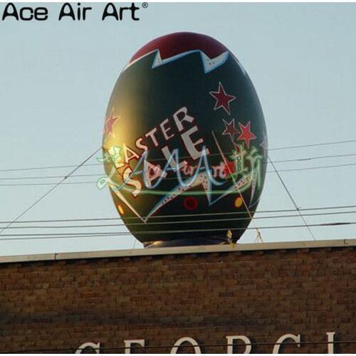 4m high giant black inflatable easter egg inflatable egg replica model for market easter sale promotion/festival decoration