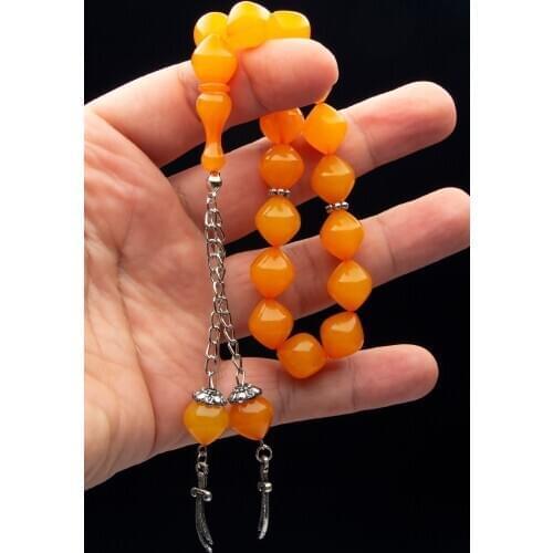 Islamic Tasbih Muslim Rosary Beads 33 Prayer Rosary For Men Bracelet For Men Accessory amber oltu amber stone Handmade Turkey