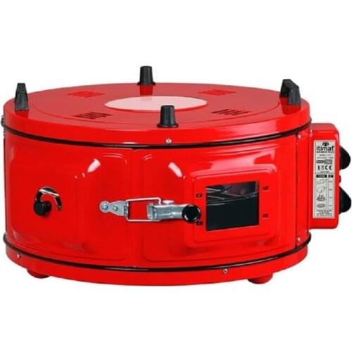 Commercial Round Bench 220v Drum Oven,Bakery Oven Cake Snack Cookie Roaster Pizza Multipurpose Oven including 1xpan Red Colour
